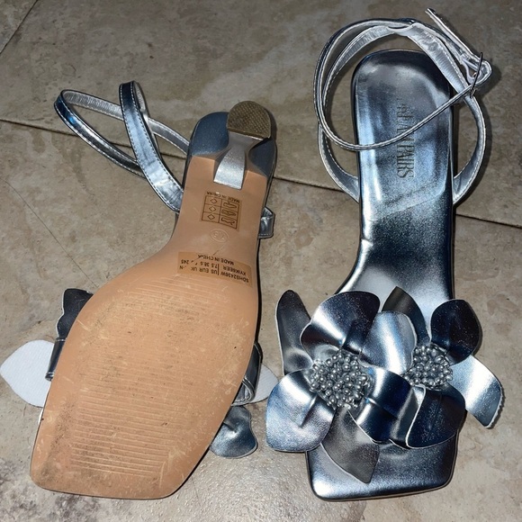 DREAM PAIRS Women's Flower Wedding Heels Cute Square Toe Size 7.5 - Picture 10 of 11